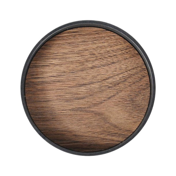 Posavasos de imitación de madera Wdftyju manteles individuales taza antideslizante negro