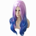 thumbnail image 2 of WIFKLSIIPG Perruque de Mode pour Femme Bleue Cheveux Synthétiques Longues Perruques Perruque Ondulée Bouclée, 2 of 4