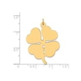 thumbnail image 2 of 14k Yellow Gold Four-Leaf Clover Pendant for Women, Polished Finish with Cutout Accents, Celtic Irish Motif Symbolizing Luck and Fortune, Charm for Necklace or Everyday Jewelry, 2 of 5