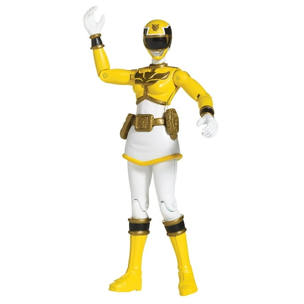 Megaforce Action Figure Yellow Ranger, 4 Inch, Highly detailed 4 inch action figures By Power