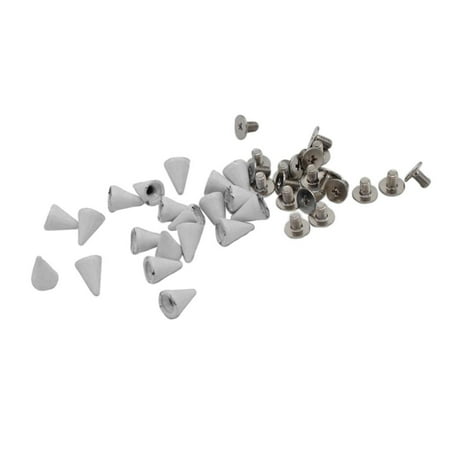 

20x Alloy Conical Rivets 7x10mm Punk Cone Rivets Leather Rivets Screw Rivets Decorative Rivets White