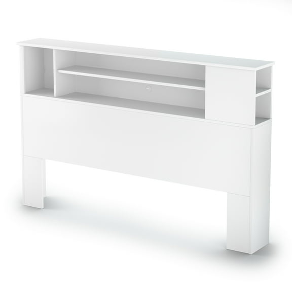 HomeStock Modern Motifs Bookcase Headboard - 63.43"W x 40.13"H, Queen Size, Bed Frame Mountable, Engineered Wood Finish, Modern Design