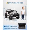 thumbnail image 3 of Royalbelle 12V Electric Ride On Truck with Remote Control Ride On Toy Gift for Boys & Girls Bluetooth Music Player LED Lights for 3-6 Years,White, 3 of 8
