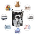 thumbnail image 4 of Sikiie Elegant Swans Black Background Print Round Dirty Clothes Basket, Waterproof Standing Foldable Storage Basket, for Laundry Room, Bedroom, Bathroom Storage-Medium, 4 of 6