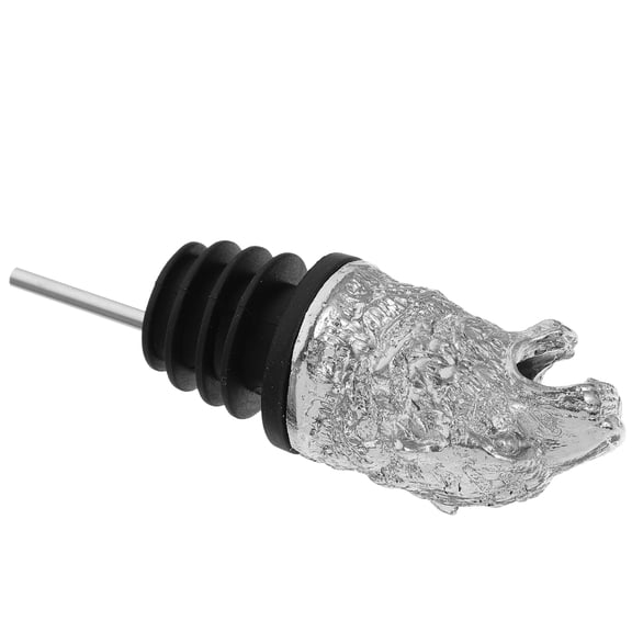 unbranded  Tiger Wine Pourer Opener Lid Strainer Corks Bottle Stopper Silver