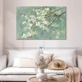 thumbnail image 2 of Elephant Stock Dogwood In Spring On Blue Wall Art - Horizontal Canvas Wall Art - Living Room Wall Decor - Floral And Botanical Canvas - Gray And Blue Decor By Danhui Nai - 48" x 32", 2 of 4