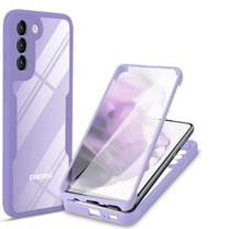 SaniMore for Samsung Galaxy S23 6.1" 2023 Case with Built-in Screen Protector & Anti-fall Bumper [360° Full Protection] [Wireless Charging] Double-sided Shockproof Ultra-clear Cover, Purple