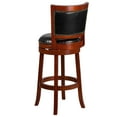 thumbnail image 4 of Emma + Oliver 30"H Light Cherry Wood Open Panel Back Barstool, Swivel Seat, 4 of 7