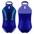 thumbnail image 3 of YiZYiF Little Girls Sequins Halter Gymnastics Leotard Cutout Back Ballet Costume, 3 of 7