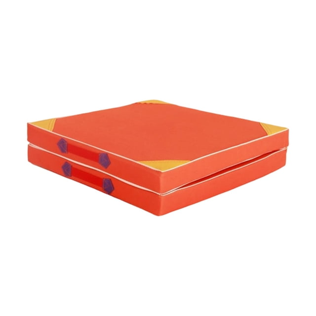harper Foldable Exercise Mat, 100cm x 50cm Thick, Multi-Purpose Gymnastics Balance Mat, orange