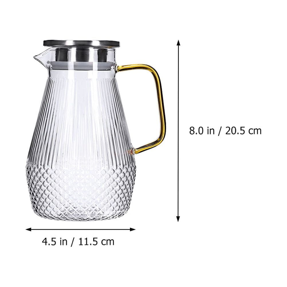 TABLETREANDS Pitcher Glass Assorted Color 1Pc 4.52X4.52X8.06in