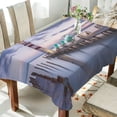 thumbnail image 4 of GZHJMY Lighthouse Square Tablecloth, Waterproof Stain Wrinkle Resistant Washable Polyester Table Cover for Picnic Dinner Holiday Kitchen Party Decor, 54 x 54 in Home Decor, 4 of 7