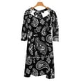 thumbnail image 4 of Rayures Marin avec Ancre Nœud Cœur Robe Évasée Design Mode Grande Taille Robe Ample Rayure Marin, 4 of 5