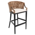 thumbnail image 5 of Safavieh Brando Bar Stool with Footrest, Brown/Black, 5 of 12