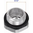 thumbnail image 3 of Air Compressor Oil Level Gauge Sight Glass Aluminum & Glass Liquid Indicator air compressor accessories Sight Window 1pcs G1/2 Male Threaded, 3 of 5