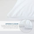 thumbnail image 6 of Moonsea Waterproof Zippered Pillow Protector， 2 Pack Standard Size 20" x 26" Pillow Protector，Cotton Terry Pillow Covers Encasement, Pillow Case White, 6 of 6