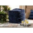 thumbnail image 4 of Baxton Studio Curlew Moroccan Inspired Navy Handwoven Cotton Pouf Ottoman, 4 of 4