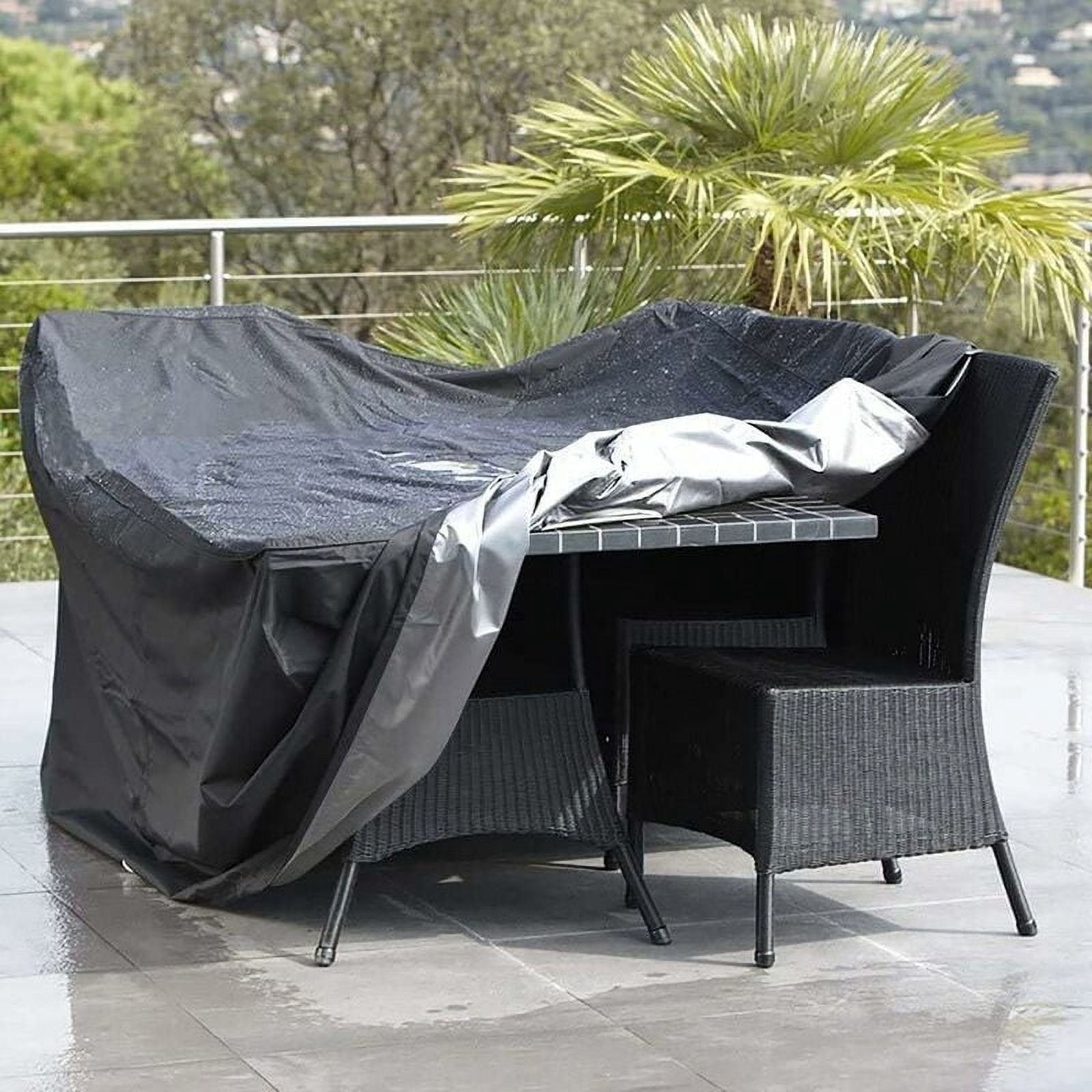 Waterproof Outdoor Coffee Table Cover, Elastic Hem Cord Patio Furniture Cover With Durable Protection, Designed To Keep Your Furniture Safe From Sun Water Or Dust