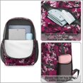 thumbnail image 4 of Camo and Twig Magenta Pattern 17" Waterproof Oxford School Backpacks for Teens, S-Shape Padded Straps, for School, Travel, Hiking, Camping, 4 of 5