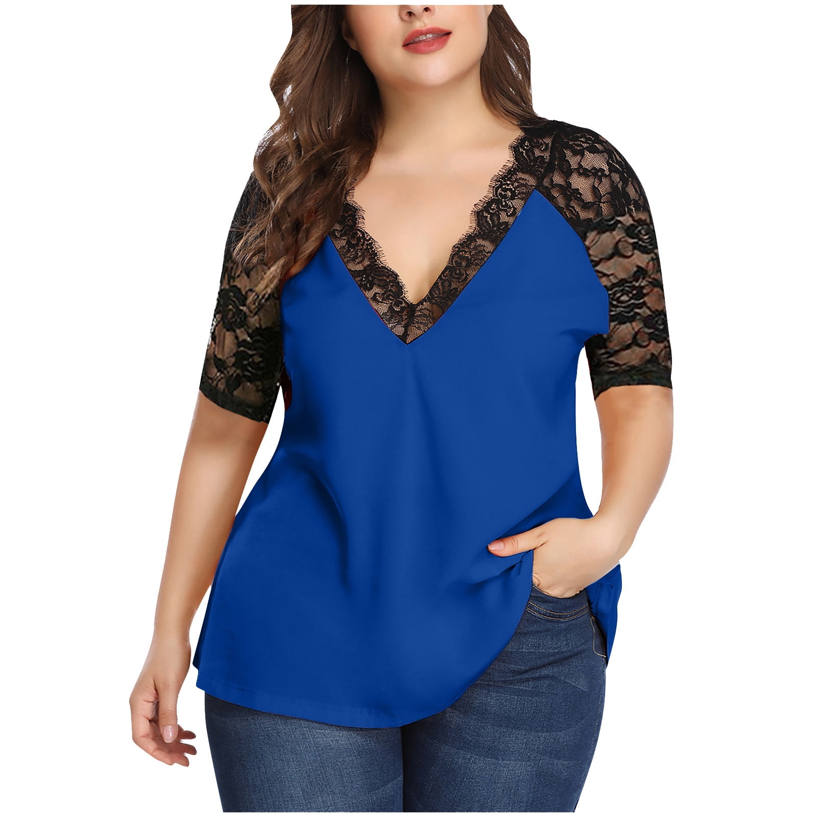 JIAMERYUS Womens Plus Size Casual Half Sleeve Solid Nigeria Ubuy