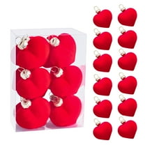 Christmas Ornaments Set Christmas Decor Tree Heart Shaped Hanging Balls 12pcs 50% 0ff Clearance!