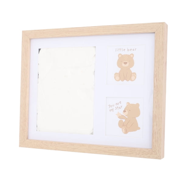 Marcos de fotos de hitos para bebés, huellas de manos y huellas de bebé, marco de fotos con impresión de manos de arcilla, kit para hacer huellas de manos y huellas de bebés, integración perfecta Jadeshay A