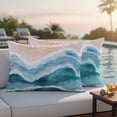 thumbnail image 5 of Outdoor Pillow Covers Beach Blue Water Ripple Waterproof Pillow Cases 20x12 Set of 2, Abstract Waves Gradient Throw Pillow Cover Pillowcase for Patio Balcony Couch Garden, 5 of 9