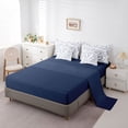 thumbnail image 5 of Castle Fairy Sport Football King Bedding 7pcs, Ball Game King Bed in a Bag, White Navy,Navy Blue Reversible, 5 of 7