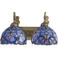 thumbnail image 5 of FETCOI Tiffany Wall Sconce Vintage Wall Lamp 2-Light Wall Light for Bedroom Living Room, 5 of 9