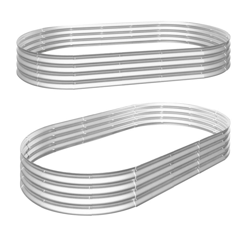 8x4x1ft Raised Garden Bed Kit, Galvanized Planter Raised Garden Beds for Outdoor for Vegetables,Flowers &Herbs, Heavy Duty Planter Box, 2 PCS