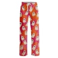 thumbnail image 4 of Womens Pj Pants Halloween Ghost Pumpkin Print Wide Leg Drawstring Pajama Pants Sleepwear, 4 of 5