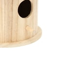 thumbnail image 1 of Casa de pájaros de madera para exteriores, casa de pájaros redonda de madera, jaula de pájaros redonda de madera, jaula de pájaros colgante, salida de alta intensidad, 1 of 12