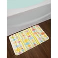 thumbnail image 2 of Floral Bath Mat, Vertical Lines with Colorful Cartoon Style Flowers and Dots Girls Fun, Plush Bathroom Decor Mat with Non Slip Backing, 29.5" X 17.5", Multicolor, by Ambesonne, 2 of 2