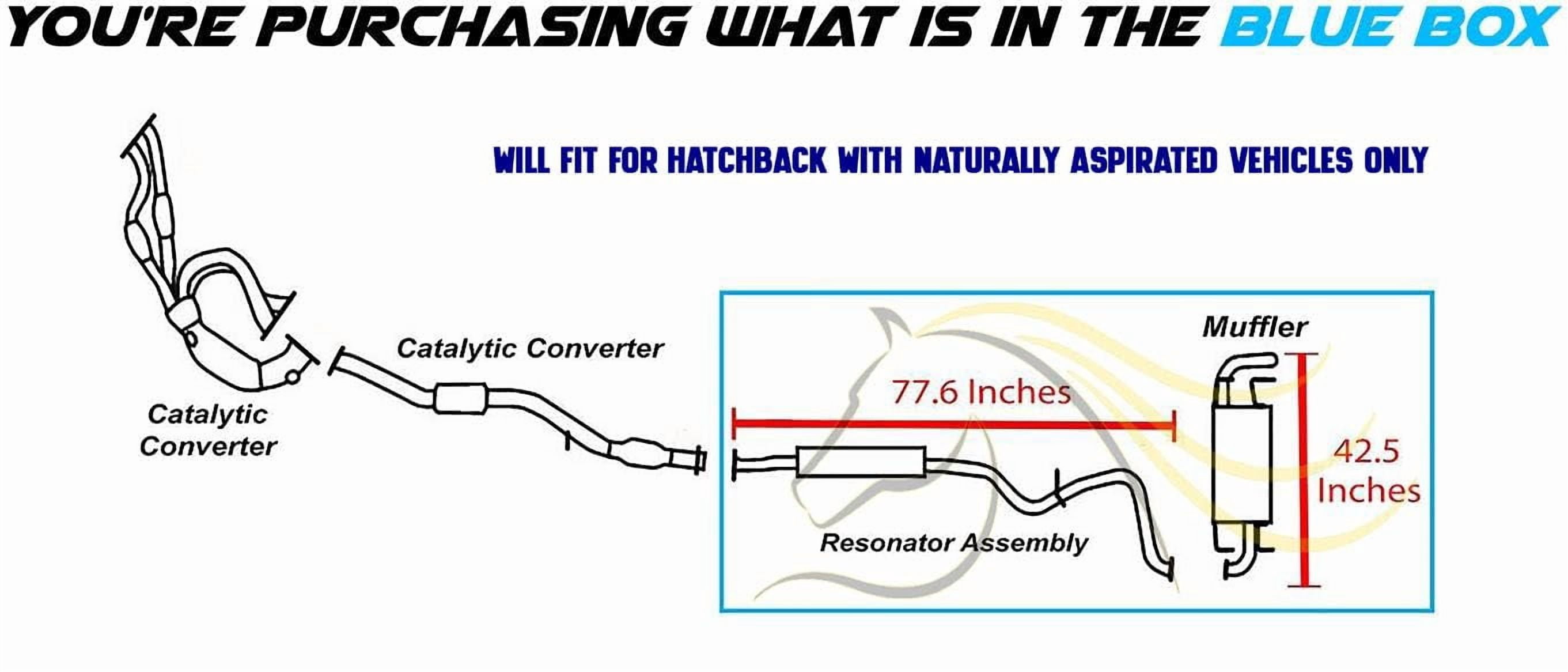 Northeastern Exhaust Stainless Steel Resonator Assembly & Muffler Fits 2008–2011 Subaru Impreza 2.5L Hatchback – Direct Fit
