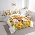 thumbnail image 4 of Manfei Farmhouse Sunflower Child Twin Bedding Sets 7-Piece, Cartoon Farmhouse Cow Bedding Comforter Set, Kawaii Rustic Animal Reversible Sheet Sets, Lightweight Room Decor, 4 of 8