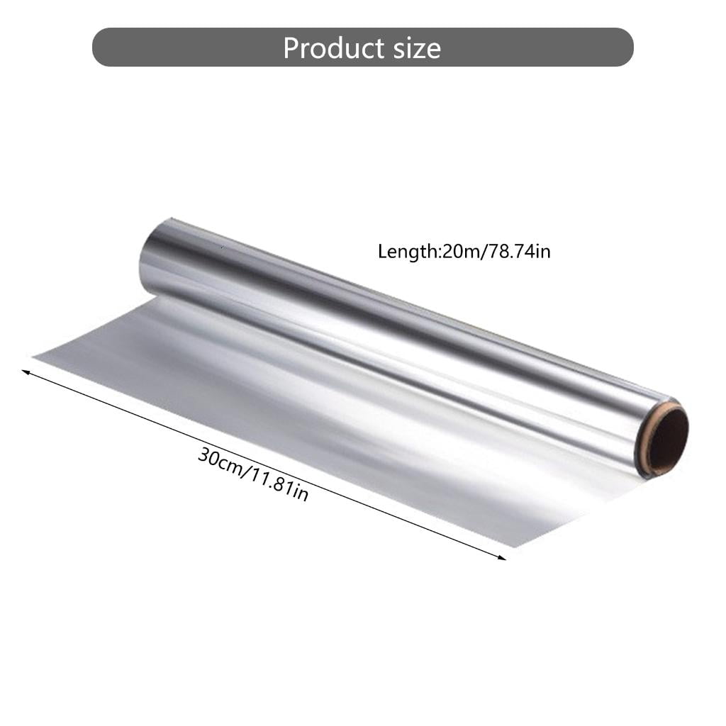 2 Rolls Multipurpose Aluminum Foil with Sawtooth Cut for Baking and Freezing