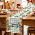 thumbnail image 5 of Spring Flowers Table Runner 70 Inches, Seasonal Botanical Garden Florals Plaid Bed Runner Dresser Scarves Tabletop for Indoor Outdoor Parties/Ceremony/Banquet, 13" x 70", 5 of 9