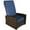 Blue, variant on GVN Patio Lounge Chair,Outdoor Chaise Lounge Chair,Outdoor Wicker Swivel Recliner Chair, Lifting Footrest, 360° Rotating Basic, Water-resistant Cushions, Gray