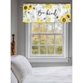 thumbnail image 3 of Valances for Windows Sunflower Bee Kind Rod Pocket Cafe Window Treatments Valance Curtains for Kitchen Bathroom Laundry Basement Windows 56"x16", 3 of 9
