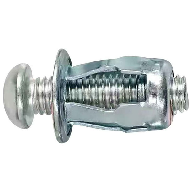 Tornillo de expansión con tuerca remachable tipo linterna para placas de yeso y hierro hueco | Rosca de 1/4-20 | Herramienta de instalación para bricolaje en paneles de yeso y chapa metálica |