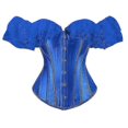 thumbnail image 1 of Corset Rétro Col Rond Corset Soutien Poitrine Corset Dentelle Manches Courtes, 1 of 1
