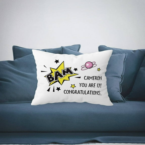 Personalized Birthday Pillow Case with Name