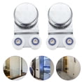 thumbnail image 4 of Shisuyan Roues de Porte de Douche Lisses Alliage d'Aluminium Argent 2 Pcs 3x1.8x0.7 Po, 4 of 8