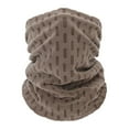 thumbnail image 2 of Duoif Neck Gaiter, Autumn and Winter Men Cycling Warm Bib Double Plush Head Scarf Lightweight for Skiing Fishing Hiking Cycling Neck Warmer Scarf for Women Khaki, 2 of 4