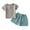 Dark Gray, variant on Xijirk Baby Muslin Cotton Short Sleeve Tee & Shorts Set Neutral Summer Outfit for Boys & Girls,4-5 Years