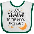 thumbnail image 3 of Inktastic I Love My Little Brother to the Moon and Back Boys or Girls Baby Bib, 3 of 4