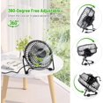 thumbnail image 2 of Ventilador de escritorio pequeño, mini ventilador de metal de refrigeración de mesa de escritorio USB portátil de 4 pulgadas alimentado por USB, viento de alta velocidad, funcionamiento sile, 2 of 5