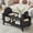 Black, variant on Fluted Coffee Table with Storage, Modern Coffee Tables, Wood Accent Center Table