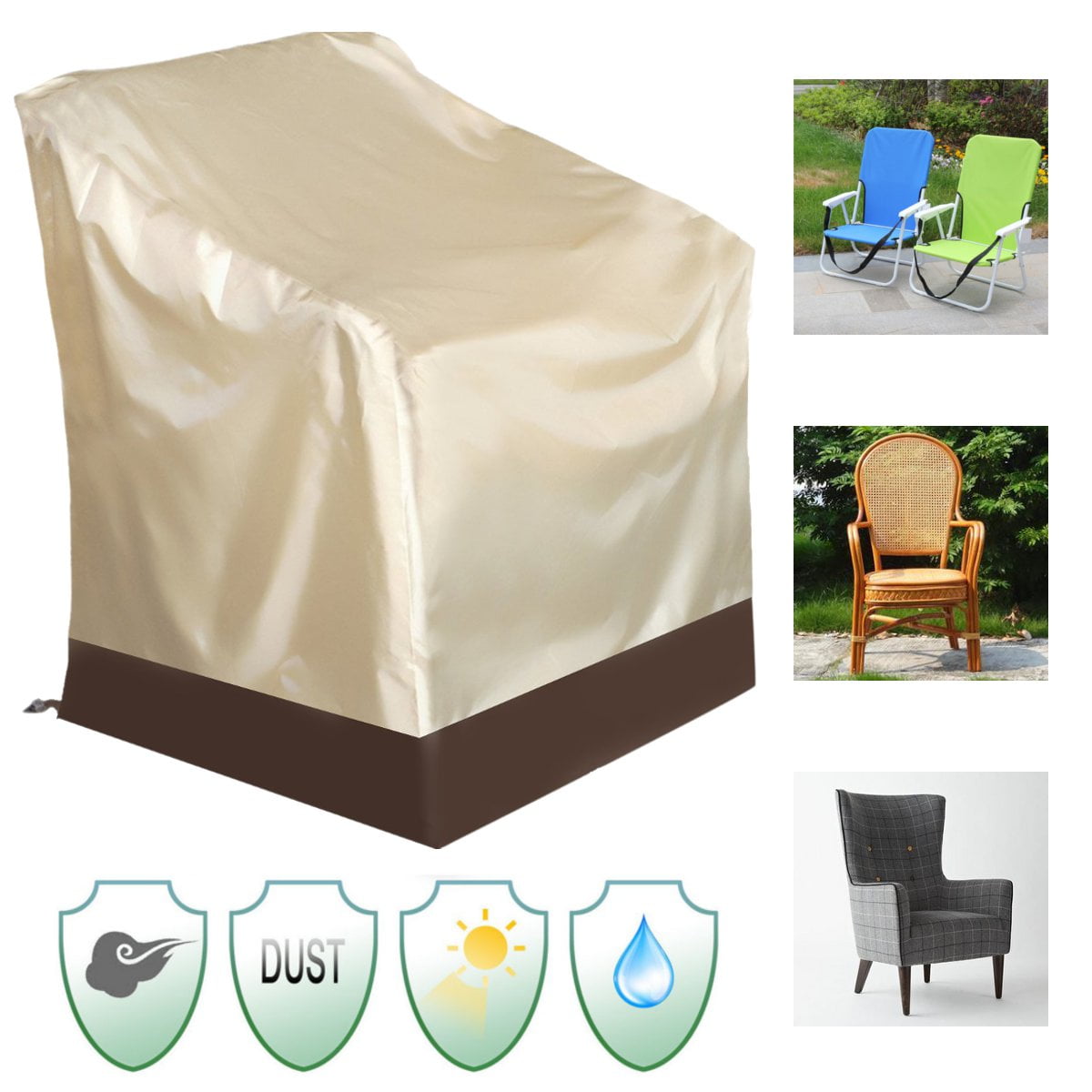 Stacking Chair Cover Quality UV Waterproof Outdoor Garden Patio Furniture Chairs