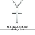 thumbnail image 4 of crativent Cross Necklace Fashionable Individual Wear-resistant Comfortable Lightweight New-style Unique Design Distinctive Chain Steel Color 1Set, 4 of 6